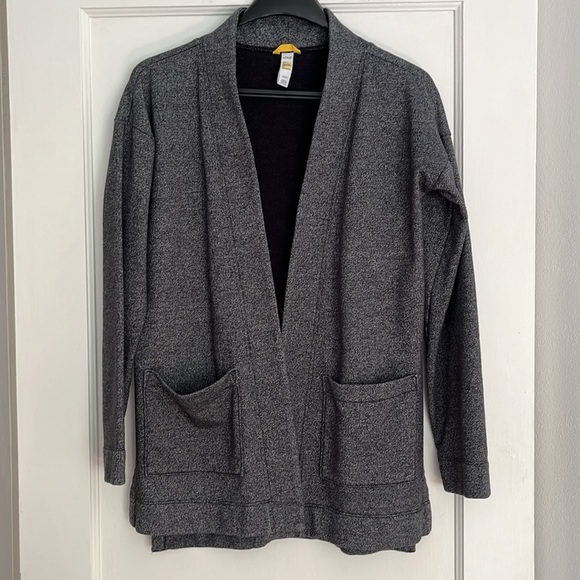 LOLE oversized Grey fleece open cardigan sweater with pockets. Size XS - Picture 12 of 12